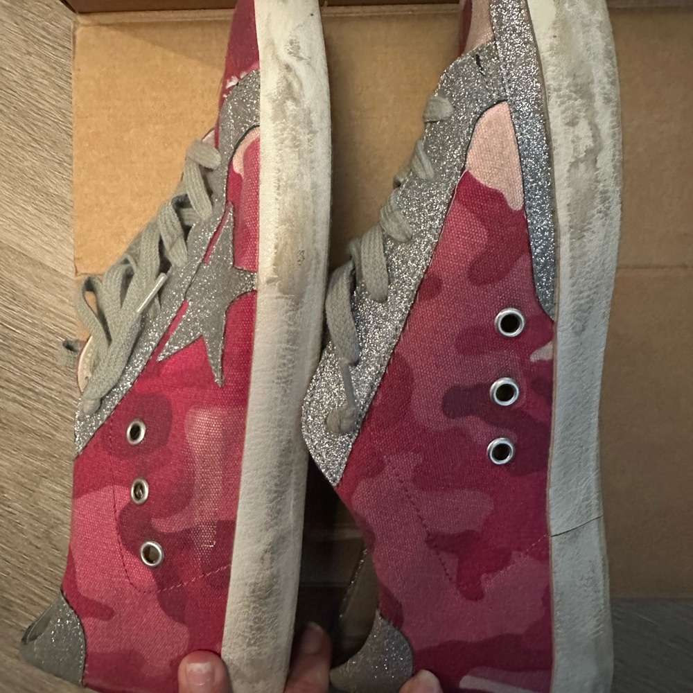 Golden Goose pink camo and sparkle Womens sneakers 41 - Picture 5 of 7